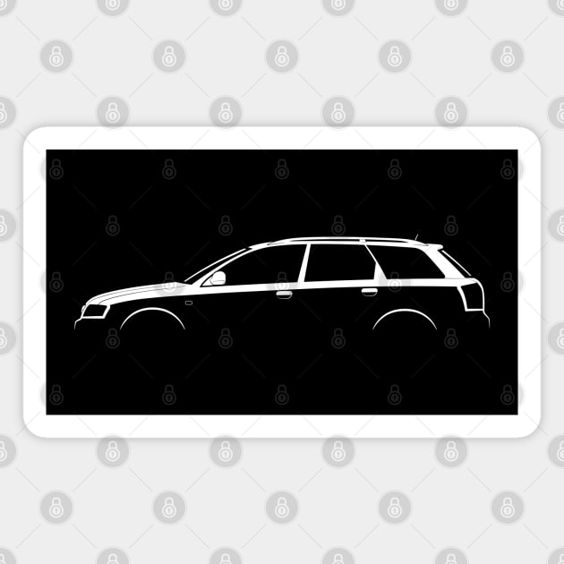 Audi A4 Avant (B6) Silhouette Magnet by Car-Silhouettes